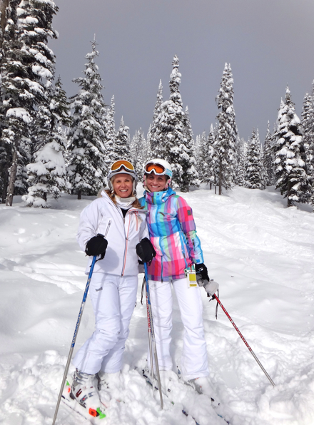 Girlfriends understand that posing for cute ski pics is as important as the skiing itself