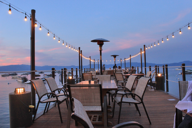 lake tahoe dinner on the pier